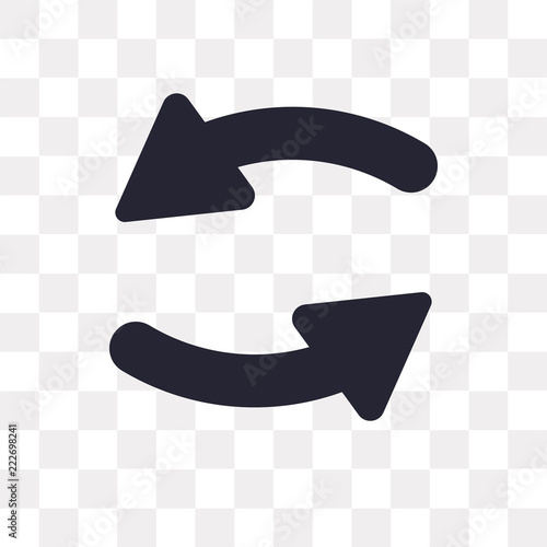 refresh icon on transparent background. Modern icons vector illustration. Trendy refresh icons