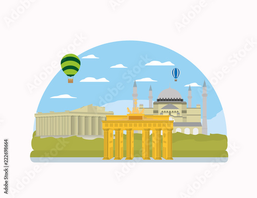 Europe monuments scenery