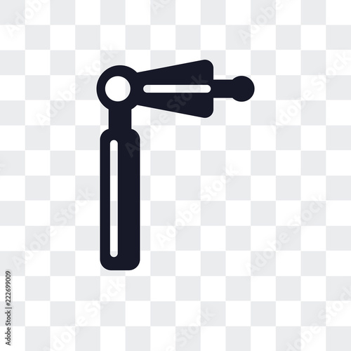 otoscope icon isolated on transparent background. Modern and editable otoscope icon. Simple icons vector illustration.