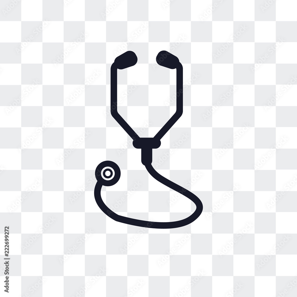 stethoscope icon isolated on transparent background. Modern and editable  stethoscope icon. Simple icons vector illustration. Stock Vector | Adobe  Stock
