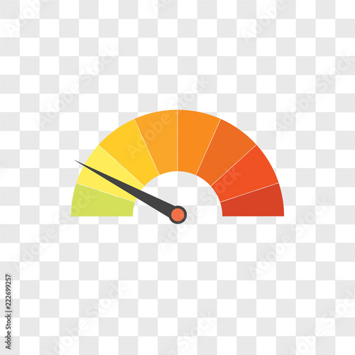 meter icons isolated on transparent background. Modern and editable meter icon. Simple icon vector illustration.