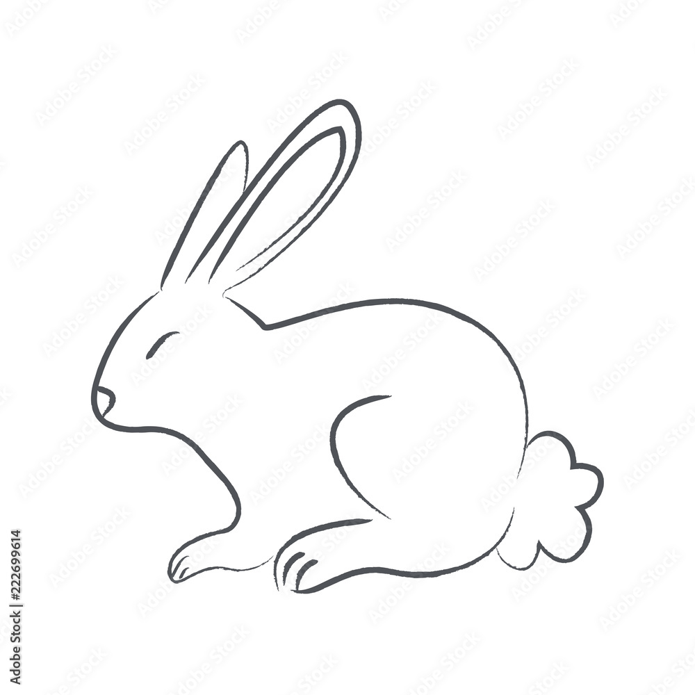 Obraz premium Outline draw rabbit