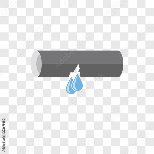 leak icons isolated on transparent background. Modern and editable leak icon. Simple icon vector illustration.
