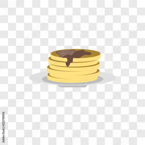 pancakes icons isolated on transparent background. Modern and editable pancakes icon. Simple icon vector illustration.