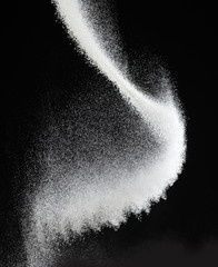 Tuinposter Zwart wit Zachte poedersuiker witte textuur  © Mara Zemgaliete