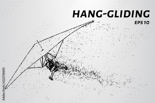 Hang-gliding of the particles.
