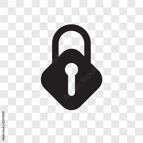 lock icons isolated on transparent background. Modern and editable lock icon. Simple icon vector illustration.