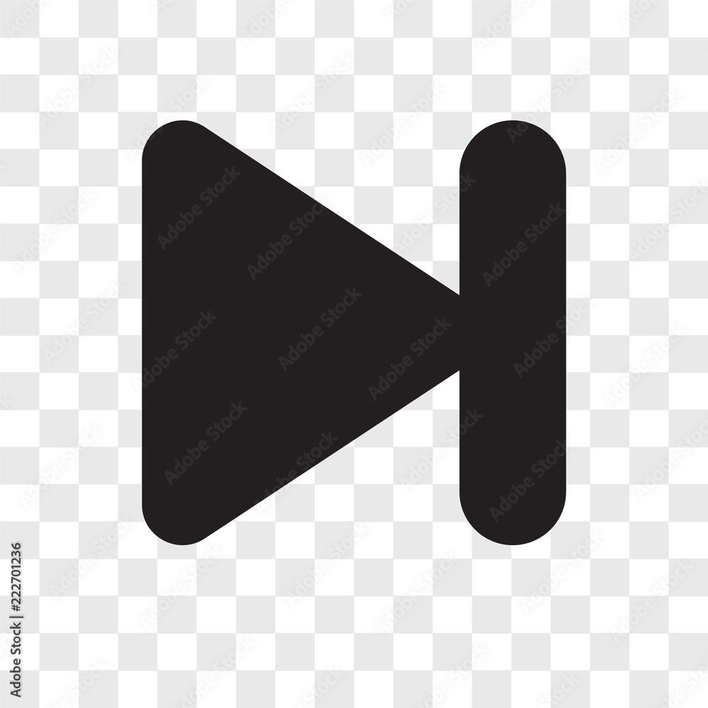 next icons isolated on transparent background. Modern and editable next ...