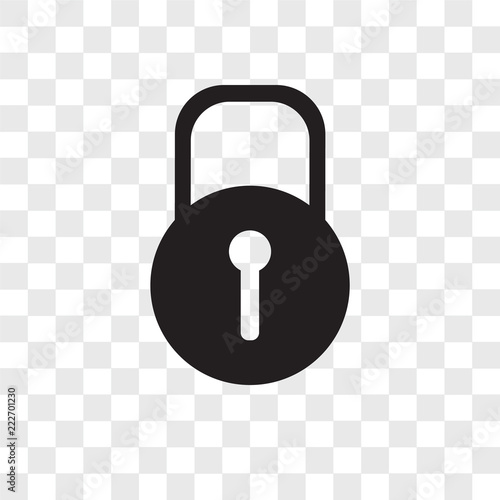 locked icons isolated on transparent background. Modern and editable locked icon. Simple icon vector illustration.