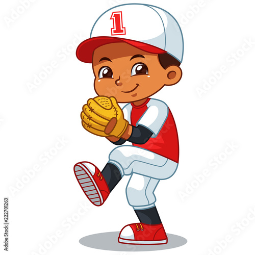 Baseball Pitcher Boy Ready To Throw