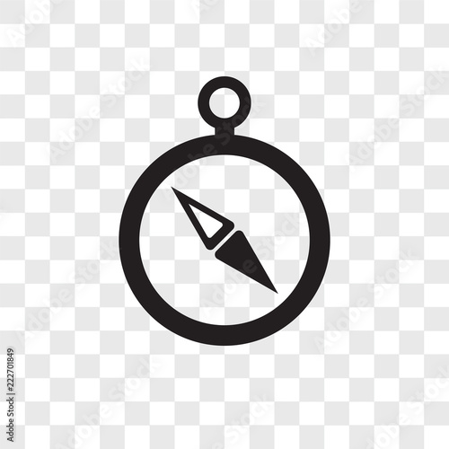 compass icons isolated on transparent background. Modern and editable compass icon. Simple icon vector illustration.