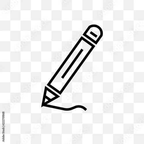 gross pencil icon on transparent background. Modern icons vector illustration. Trendy gross pencil icons