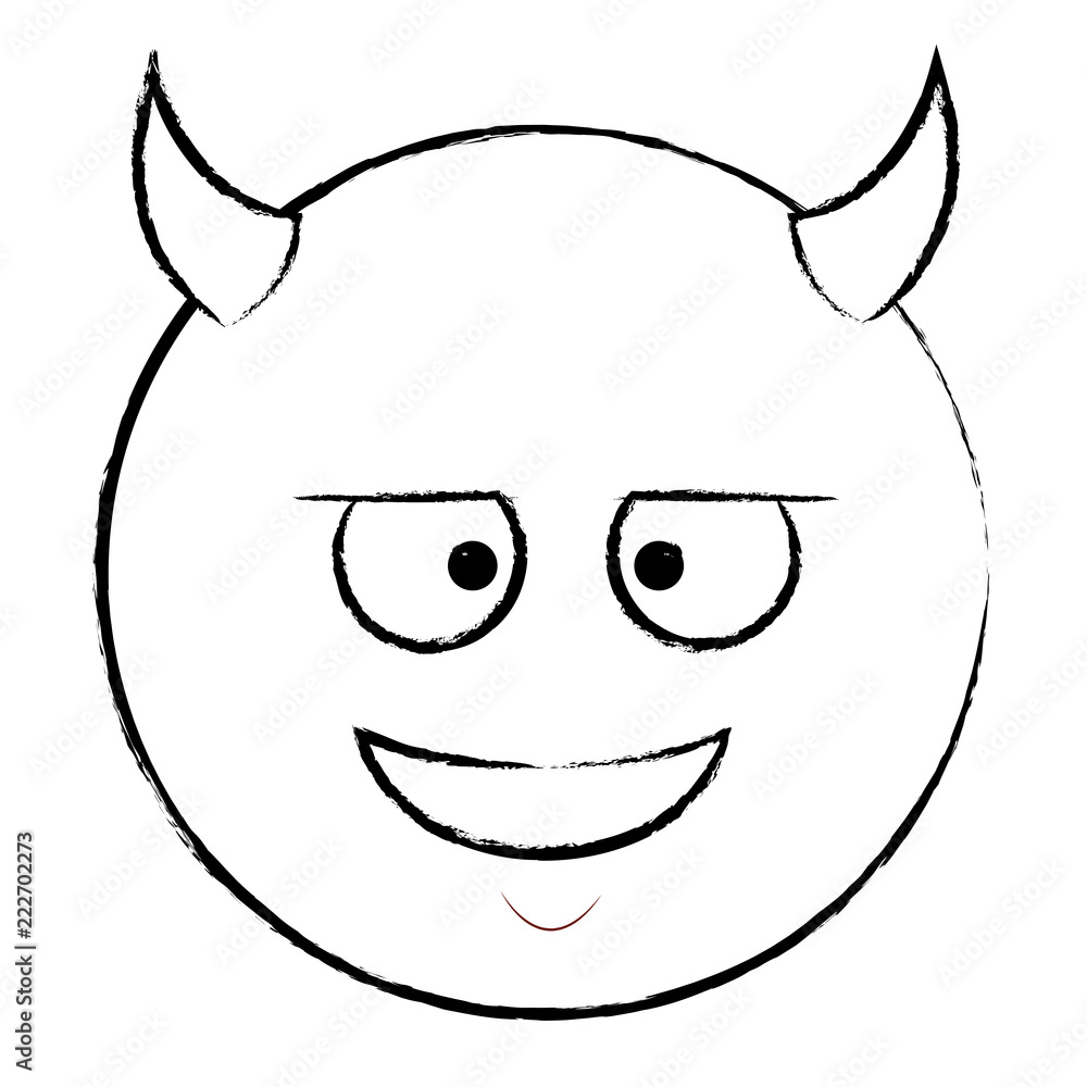 Devil chat emoticon sketch Devil chat emoticon sketch