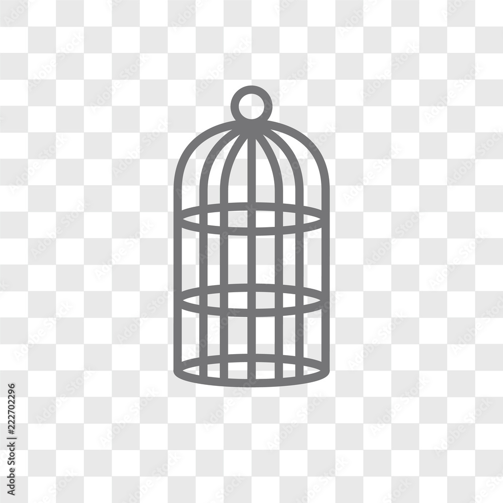 cage icons isolated on transparent background. Modern and editable cage icon. Simple icon vector illustration.