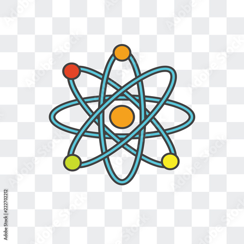 physics icon isolated on transparent background. Modern and editable physics icon. Simple icons vector illustration.