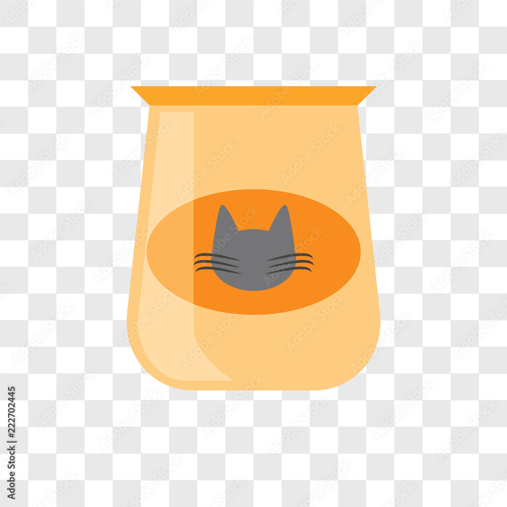 cat food icons isolated on transparent background. Modern and