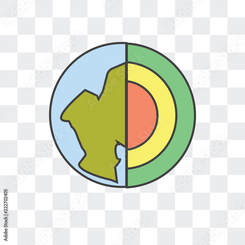 geology icon isolated on transparent background. Modern and editable geology icon. Simple icons vector illustration.