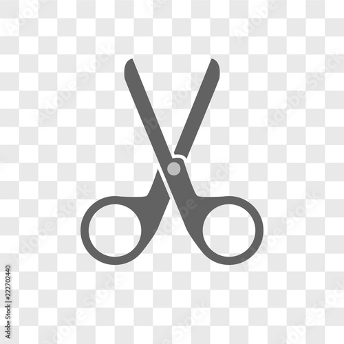 scissors icons isolated on transparent background. Modern and editable scissors icon. Simple icon vector illustration.