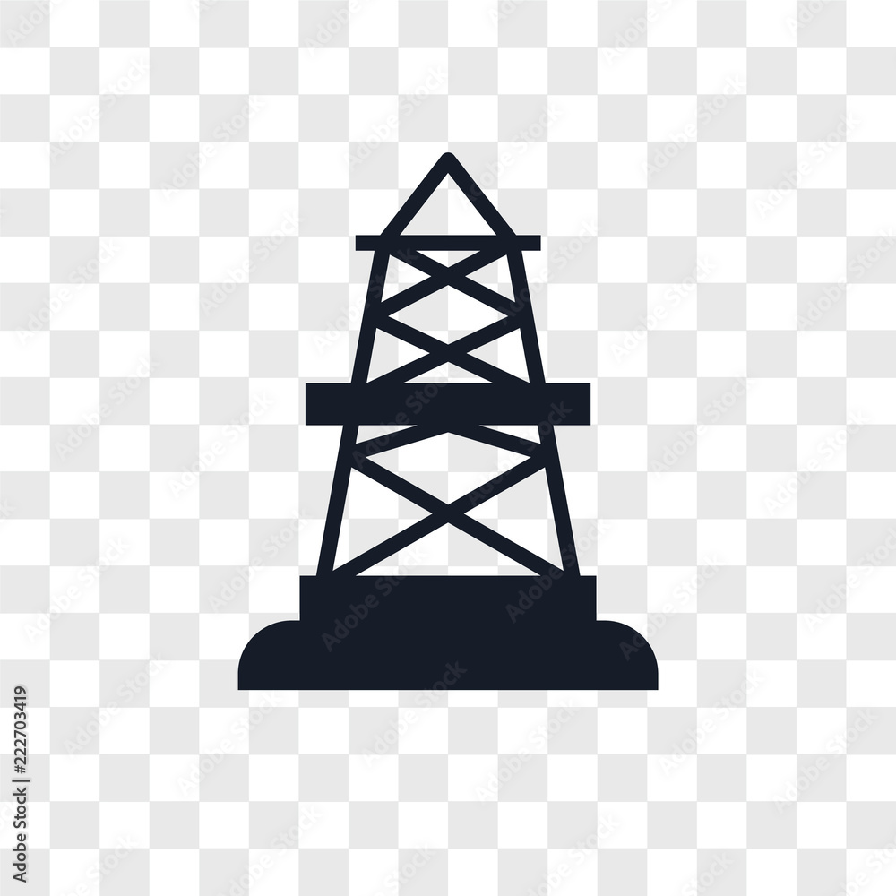 oilfield icons isolated on transparent background. Modern and editable oilfield icon. Simple icon vector illustration.