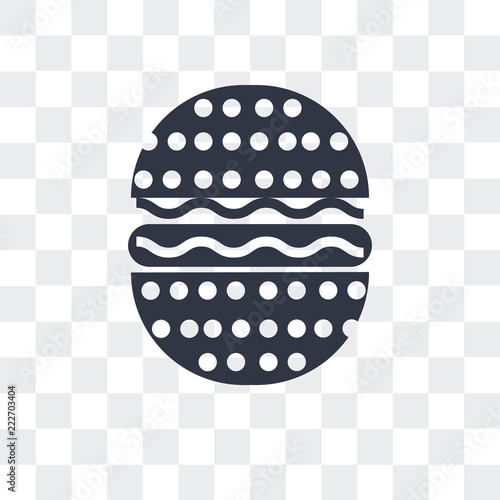 hamburger with bacoon icon isolated on transparent background. Modern and editable hamburger with bacoon icon. Simple icons vector illustration. photo