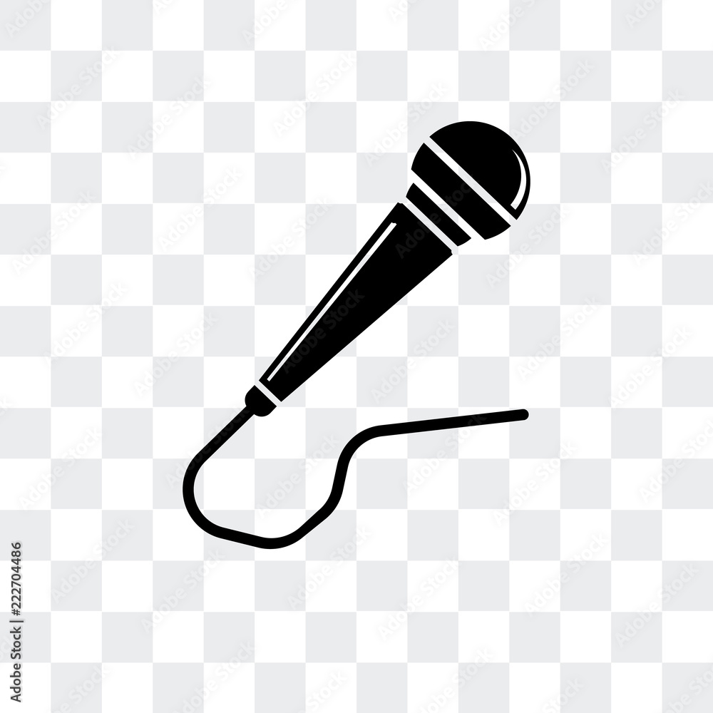 Vecteur Stock microphone icon isolated on transparent background. Modern  and editable microphone icon. Simple icons vector illustration. | Adobe  Stock