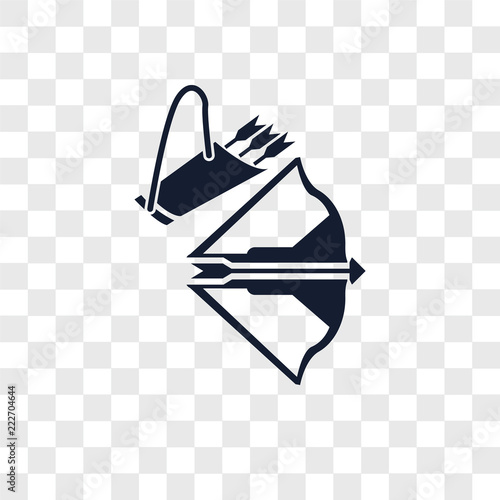 crossbow icons isolated on transparent background. Modern and editable crossbow icon. Simple icon vector illustration.