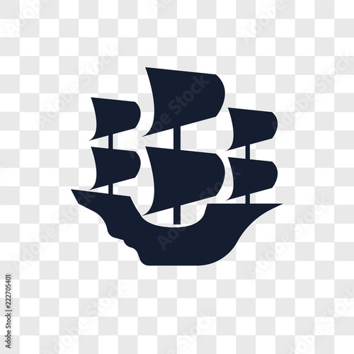 caravel icons isolated on transparent background. Modern and editable caravel icon. Simple icon vector illustration.
