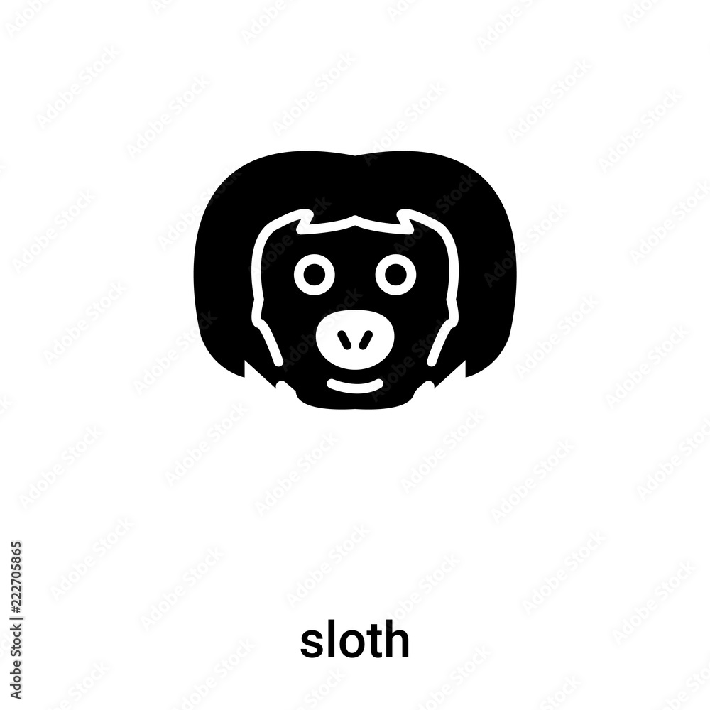 sloth icon vector isolated on white background, logo concept of sloth sign on transparent background, black filled symbol sloth icon vector isolated on white background, logo concept of sloth sign on transparent background, black filled symbol