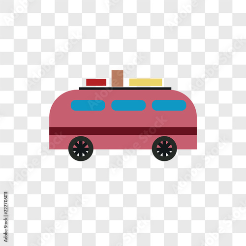 minivan icons isolated on transparent background. Modern and editable minivan icon. Simple icon vector illustration.