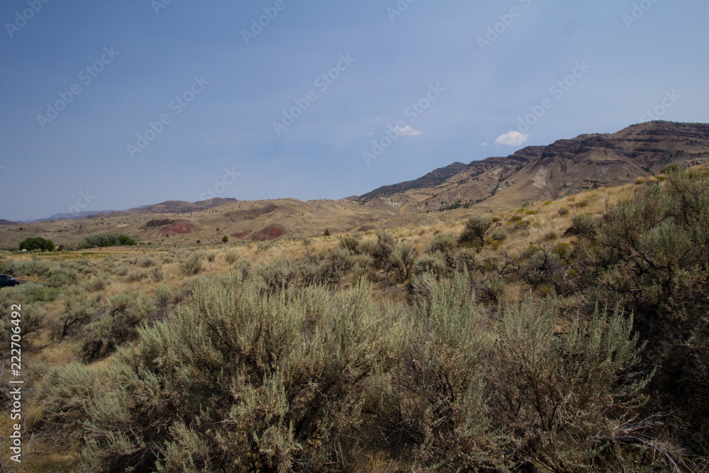 high desert landscape blue sky high desert landscape blue sky