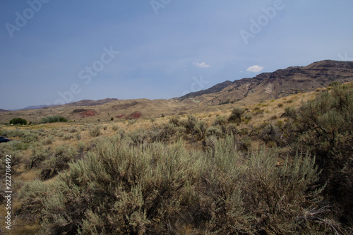 high desert landscape blue sky