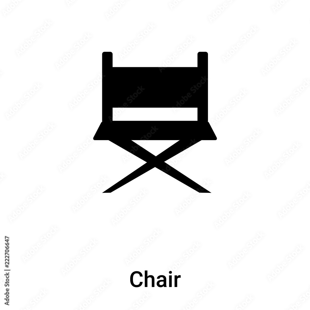 Chair icon vector isolated on white background, logo concept of Chair sign on transparent background, black filled symbol Chair icon vector isolated on white background, logo concept of Chair sign on transparent background, black filled symbol