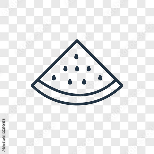 watermelon icons isolated on transparent background. Modern and editable watermelon icon. Simple icon vector illustration.