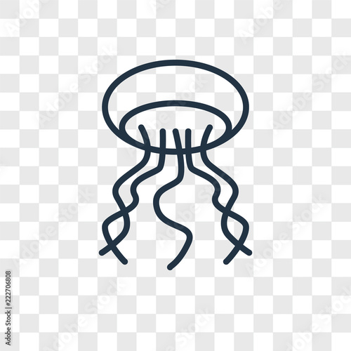 jellyfish icons isolated on transparent background. Modern and editable jellyfish icon. Simple icon vector illustration.