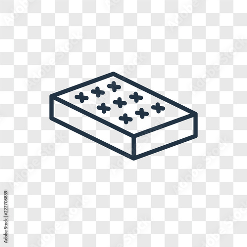 mattress icons isolated on transparent background. Modern and editable mattress icon. Simple icon vector illustration.