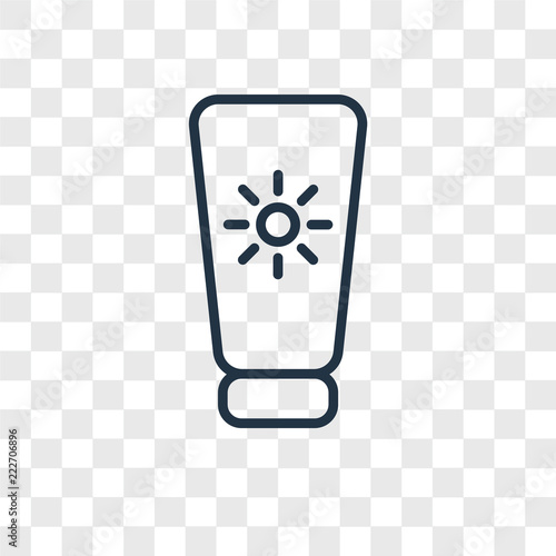 sunblock icons isolated on transparent background. Modern and editable sunblock icon. Simple icon vector illustration.