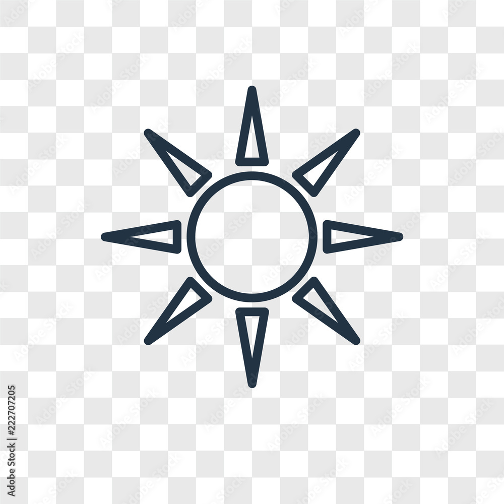 sun icons isolated on transparent background. Modern and editable sun icon.  Simple icon vector illustration. Stock Vector | Adobe Stock