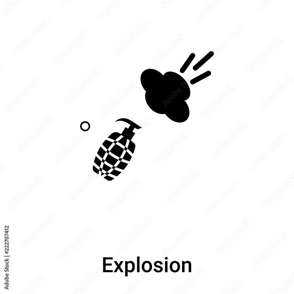 Explosion icon vector isolated on white background, logo concept of ...