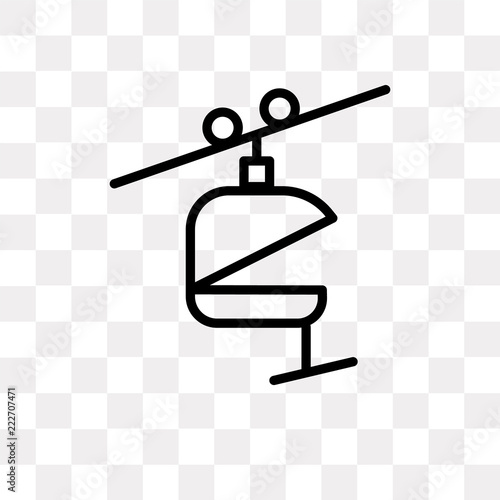cable car icon on transparent background. Modern icons vector illustration. Trendy cable car icons