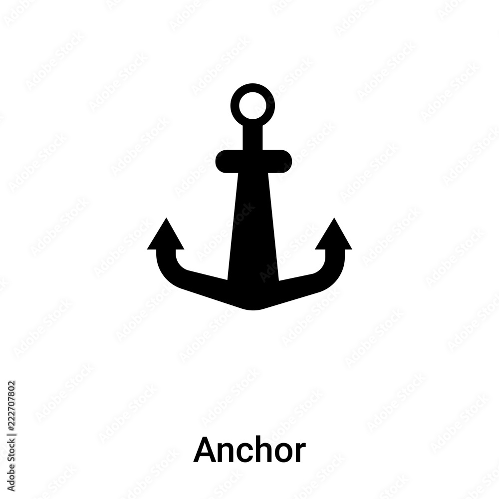 Anchor icon vector isolated on white background, logo concept of Anchor sign on transparent background, black filled symbol Anchor icon vector isolated on white background, logo concept of Anchor sign on transparent background, black filled symbol