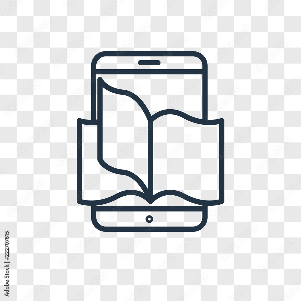 Vecteur Stock ebook icons isolated on transparent background. Modern and editable ebook icon