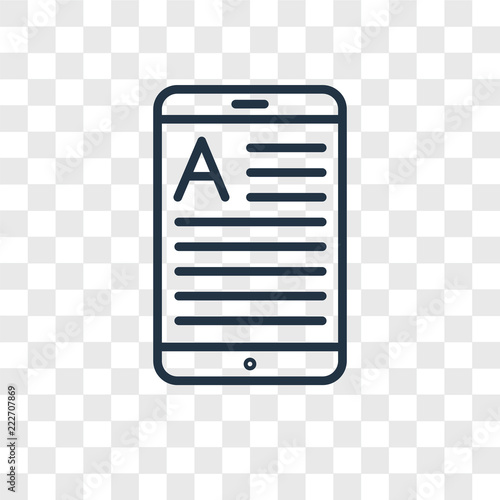 ereader icons isolated on transparent background. Modern and editable ereader icon. Simple icon vector illustration.