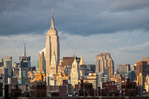 View on Manhattan from The Brooklyn bridge, New York, USA © Selitbul