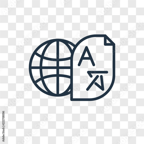 translator icons isolated on transparent background. Modern and editable translator icon. Simple icon vector illustration.