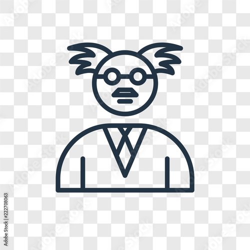 professor icons isolated on transparent background. Modern and editable professor icon. Simple icon vector illustration.