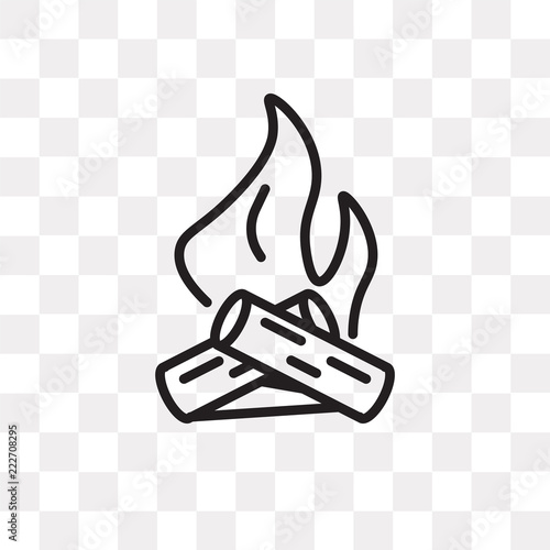 bonfire icon on transparent background. Modern icons vector illustration. Trendy bonfire icons