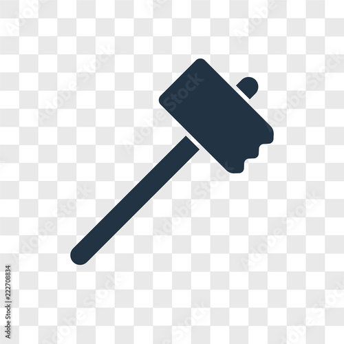 mallet icons isolated on transparent background. Modern and editable mallet icon. Simple icon vector illustration.