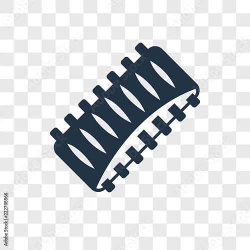 ribs icons isolated on transparent background. Modern and editable ribs icon. Simple icon vector illustration.