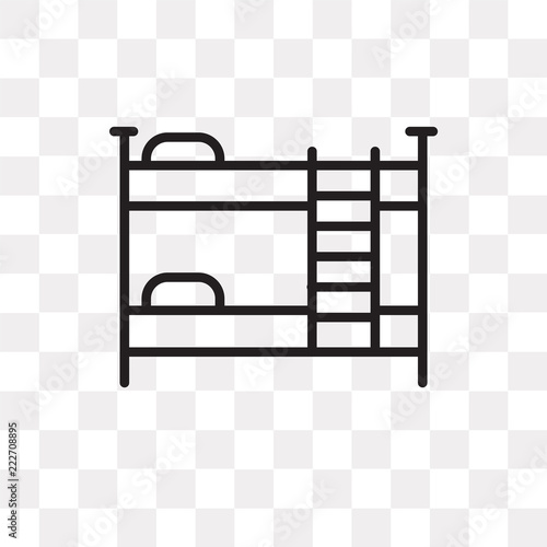 bunk bed icon on transparent background. Modern icons vector illustration. Trendy bunk bed icons