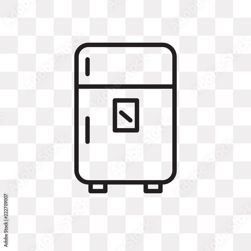 fridge icon on transparent background. Modern icons vector illustration. Trendy fridge icons